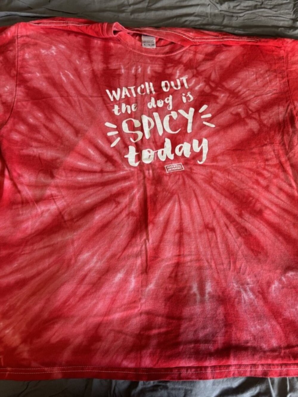 Dog Sport Training T-Shirt XL Tie Die Red - Terrier Agility Disc Herding